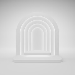Podium background for product branding. Mock up scene and empty space. 3d render