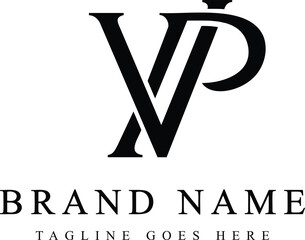 Premium VP Letters Elegant Logo Design Monogram
