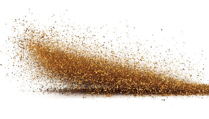 Fototapeta na wymiar Golden stars dust trail sparkling particles, Generative ai
