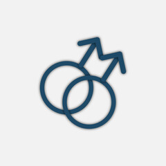 Gender symbol of gay. Sexual orientation. Vector illustration - 616791257