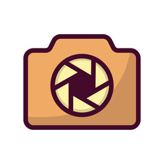 Camera icon vector on trendy design