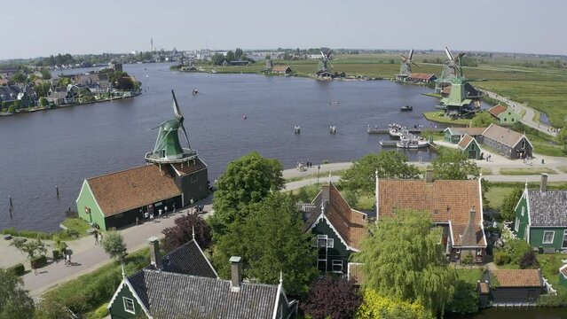 Zaanse Schans windmill village Netherlands