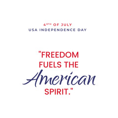 USA Independence Day with a Motivation quote