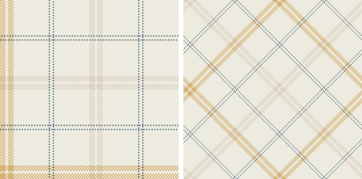 Check plaid set seamless pattern.