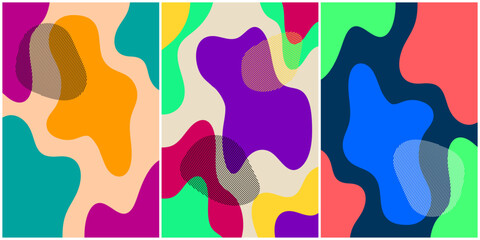 Abstract color fluid shape. Minimal design.