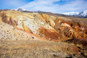 Landscape of Kizil Chin, a place called “Mars” in Altay mountains