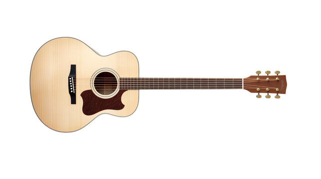 Acoustic Guitar On A Transparent Background