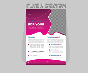 Corporate business flyer design template for print proposal.