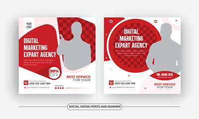 corporate digital marketing social media post or promotional business Instagram post web banner