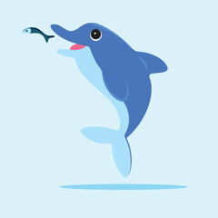 sharks are hunting small fish,design cartoon vector illustration