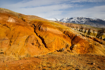 Fototapeta na wymiar Landscape of Kizil Chin, a place called “Mars” in Altay mountains