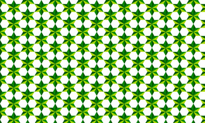Abstract Vector pattern with green leaves.