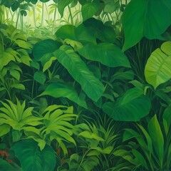 Picture of a lush, jungle setting