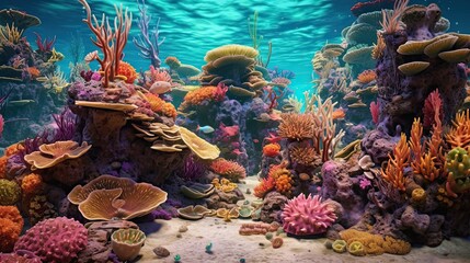 coral reef with fish