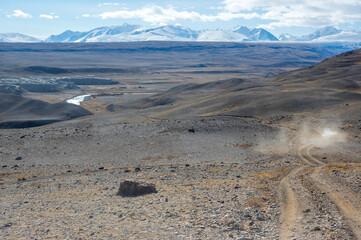 View of Altay mountains in the autumn