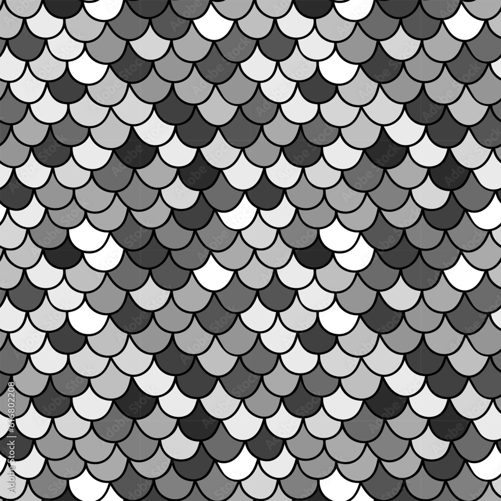 Poster abstract vector scales ink texture. seamless scale textured.