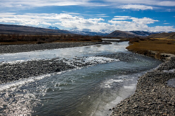 View of Altay mountains in the autumn