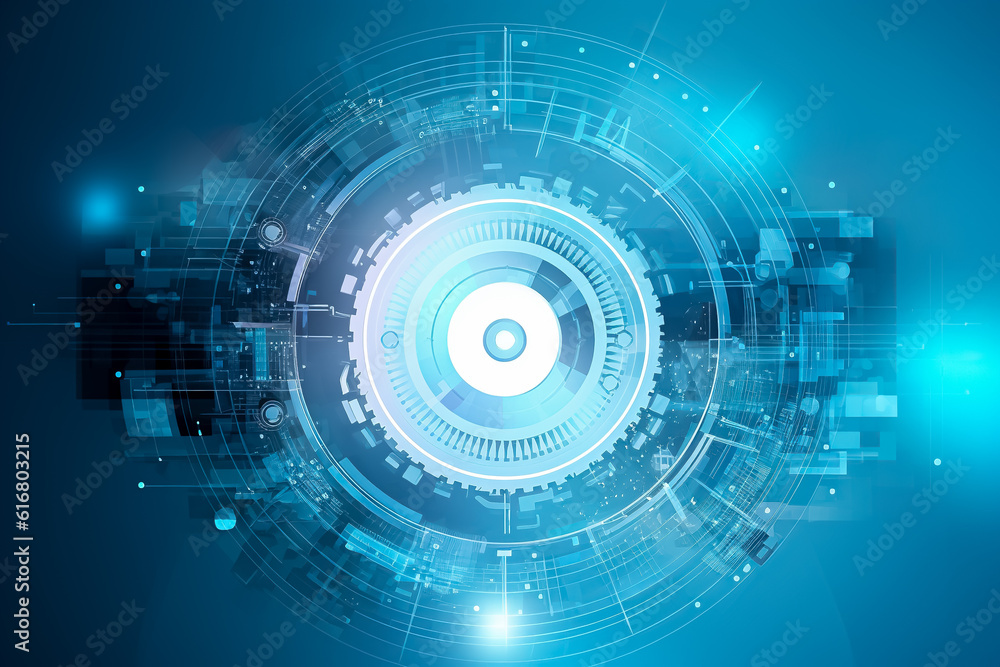 Poster abstract future technology background. hi-tech communication concept. generative ai