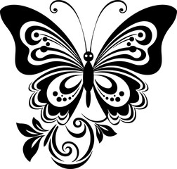 Butterfly Vector Line Art
