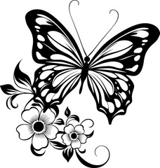 Flower Butterfly Vector
