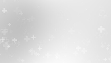 Abstract medical white gray cross pattern background.