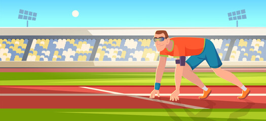 Runners outdoor. Background template with sport active peoples exact vector illustration © ONYXprj