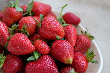 strawberries on a plate