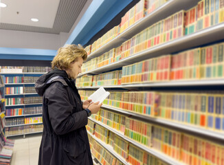 bookstore,.buying a book in a store