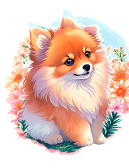 Cute Pomeranian Dog  