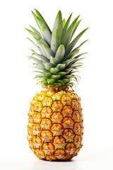 Ripe and juicy pineapple isolated on a white background created with generative ai technology