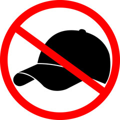 No Wearing Cap, No Hat Icon.