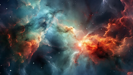 Obraz na płótnie Canvas galaxy cosmos abstract multicolored background. Generative AI