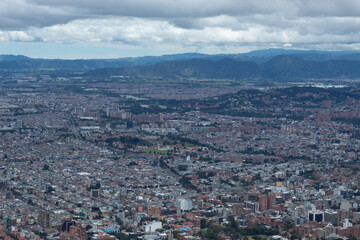 Fototapeta premium Bogota colombia Suba district viewed from a mountain