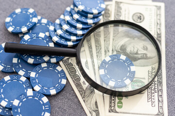 This eye catching image of two miniature businessmen shaking hands could be used for the stock market, banking, real estate and wealth management. The blue chips represent a solid investment.