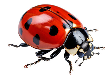  ladybird isolated on the transparent background PNG. AI generative. - obrazy, fototapety, plakaty