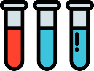 test tubes with liquid