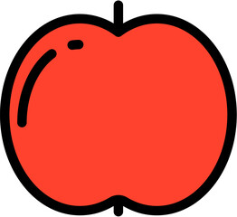 red apple illustration