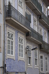 Architecture in the old town of Porto, Portugal