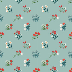 Seamless flower bunches