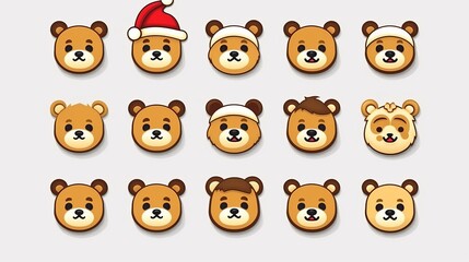 Emoticon, Emoji big set with faces and animals. Happy holiday and laughing emoticons 3d rendering background, social media and communications concept. Generative AI
