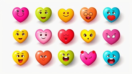 Emoticon, Emoji big set with faces and animals. Happy holiday and laughing emoticons 3d rendering background, social media and communications concept. Generative AI
