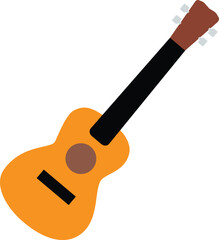 Ukulele guitar in flat style