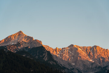 Fototapeta na wymiar Alpspitze Jubiläumsgrat Zugspitze Garmisch Partenkirchen 