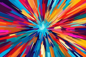 Vibrant abstract artwork with colorful pop art elements, Generative AI