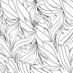 black and white patterned texture with leaves