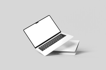 Floating Laptop Mockup for showcasing your UI design
