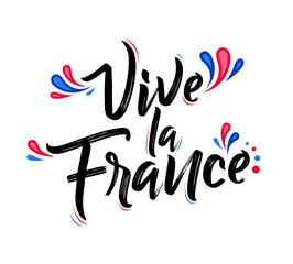 Vive le France Celebration message design French flag