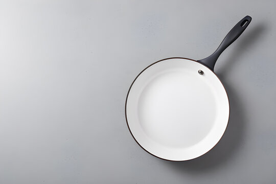 Beautiful pans on white background, clean design for advertising