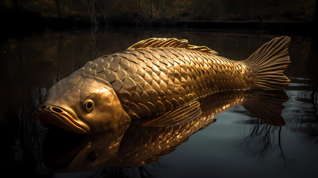 AI Generated photos of golden fish