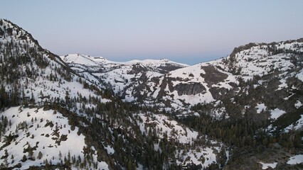 Snow mountains. Lake Tahoe. 